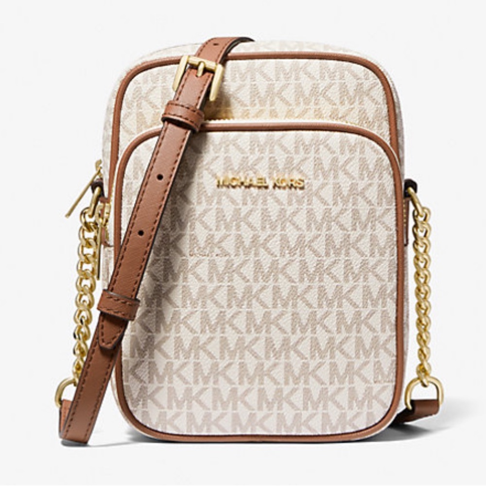 NWT Michael Kors Jet Set Travel Medium Logo Crossbody Bag
